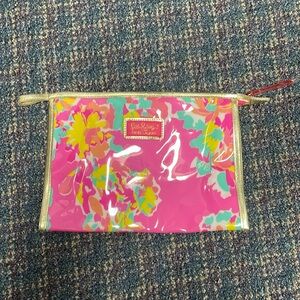 Lightly used Lily Pulitzer × Estee Laudeer Floral Pink Travel Makeup Kit Bag